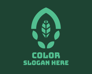 Yoga - Green Eco Leaf logo design