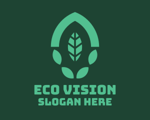 Green Eco Leaf logo design