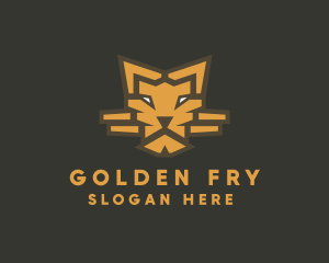 Royal Golden Lion Shield logo design