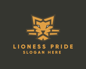 Royal Golden Lion Shield logo design