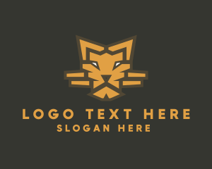 Knight - Royal Golden Lion Shield logo design