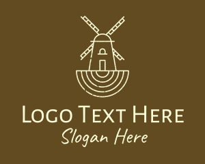 Rustic Farm Windmill Logo