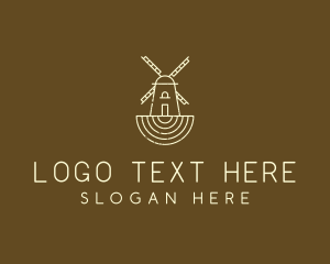 Rustic Farm Windmill Logo