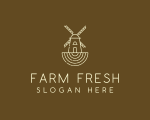 Rustic Farm Windmill logo design