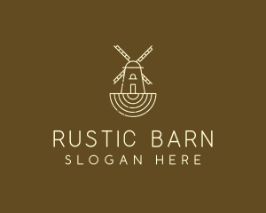 Rustic Farm Windmill logo design