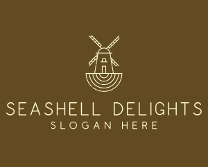 Rustic Farm Windmill logo design