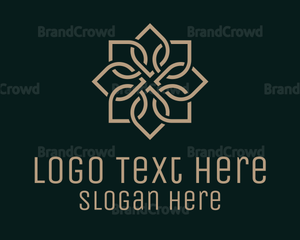 Brown Floral Motif Logo