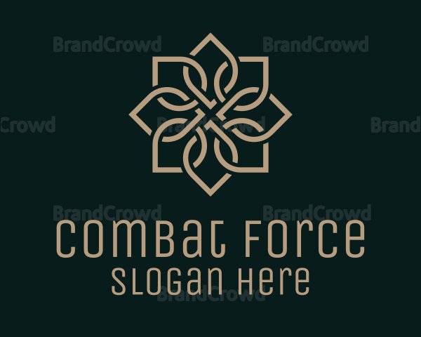 Brown Floral Motif Logo