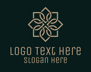 Monoline - Brown Floral Motif logo design