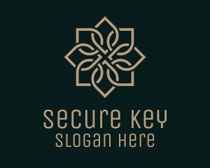 Tile - Brown Floral Motif logo design