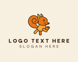 Cute - Cute Cartoon Squirrel logo design