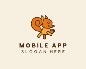 Cute Cartoon Squirrel Logo