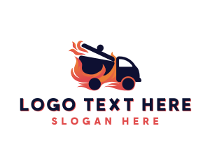 Automotive - Flame Hotpot Truck logo design