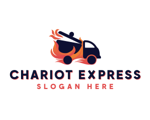 Flame Hotpot Truck logo design