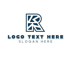 Banking - Puzzle Shape Business Letter R logo design