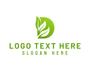 Arborist - Garden Leaf Letter D logo design