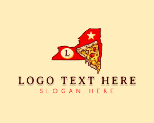 Deep Dish Pizza - New York Style Pizza logo design