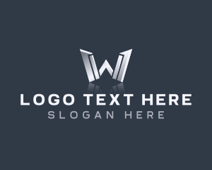 Metallic - Metal Steel Welding Letter W logo design