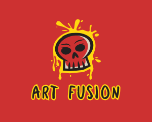 Skull Graffiti Art logo design