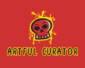 Skull Graffiti Art logo design