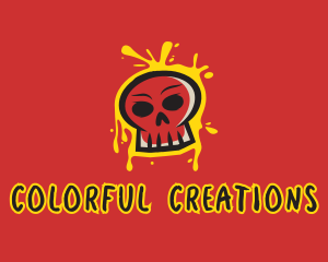 Skull Graffiti Art logo design