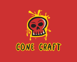 Skull Graffiti Art logo design