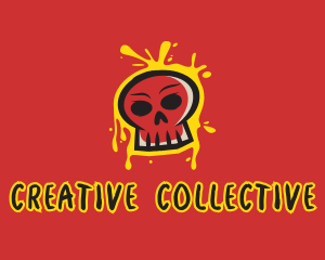 Skull Graffiti Art logo design