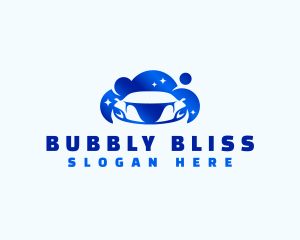 Car Cleaning Bubble logo design