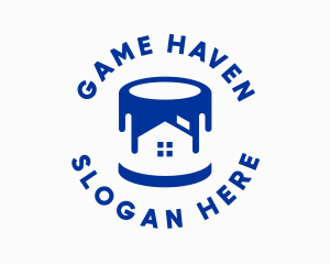 Modern - House Paint Bucket logo design