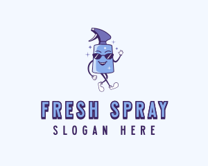 Sanitation Cleaning Spray logo design