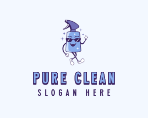 Sanitation Cleaning Spray logo design