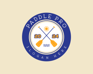 Paddle - Tropical Beach Paddle logo design