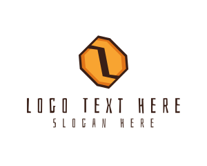 Hexagon - Organic Coffee Bean logo design