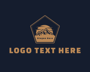 Pentagon Travel Mountain Logo