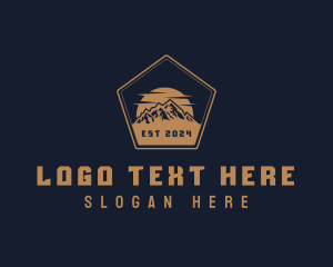 Summit - Pentagon Travel Mountain logo design