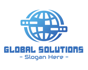 Universal - Global Server Tech Company logo design