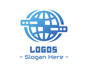Data Technology - Global Server Tech Company logo design