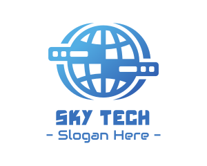 Global Server Tech Company logo design