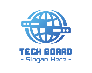 Global Server Tech Company logo design