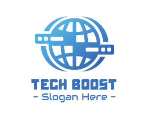 Global Server Tech Company logo design