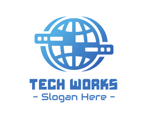 Global Server Tech Company logo design