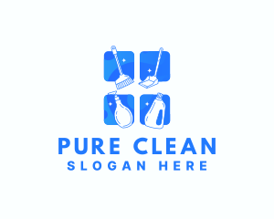 Cleaning Tools Housekeeping logo design