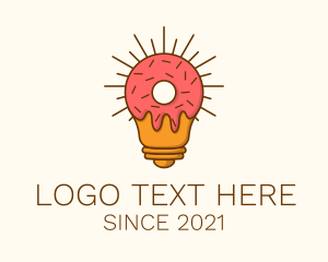 Fluorescent - Doughnut Dessert Patisserie logo design
