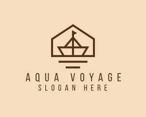 Ferry - Paper Boat House Sailing logo design