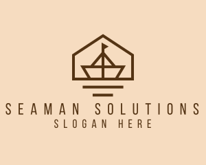 Seaman - Paper Boat House Sailing logo design