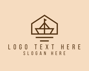 Ferry - Paper Boat House Sailing logo design