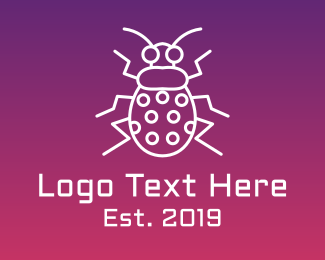 Cyber Bug Outline Logo