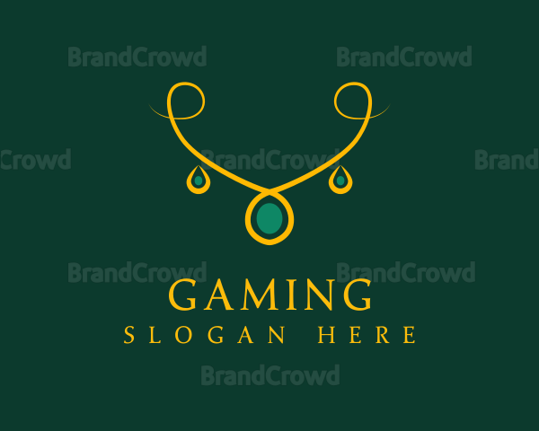 Elegant Golden Necklace Logo