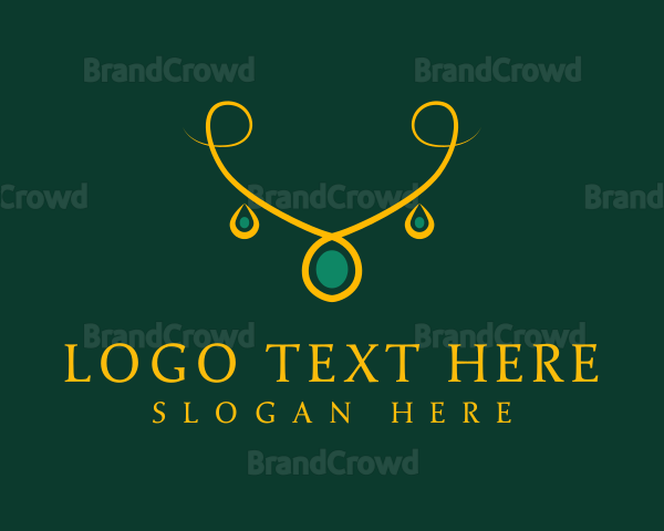 Elegant Golden Necklace Logo