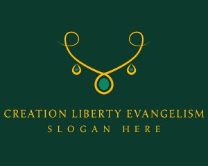 Elegant Golden Necklace logo design